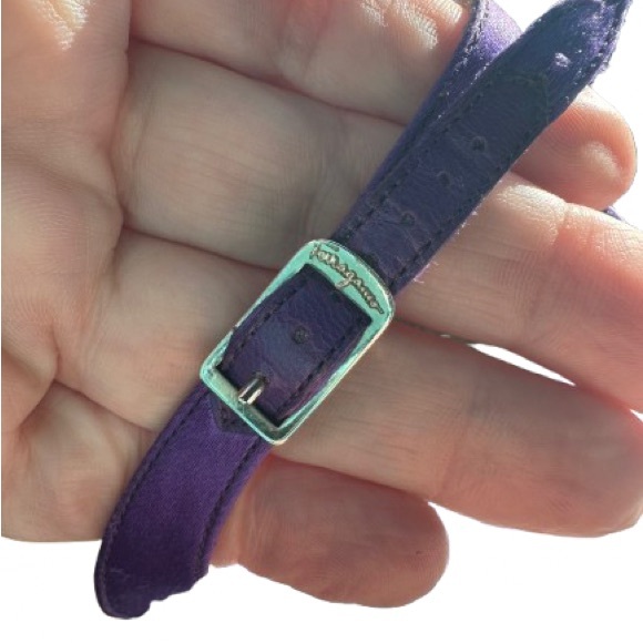 Salvatore Ferragamo Purple Satin Slingback Heels Vintage 9B - Picture 4 of 9